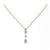 Image 2 : 0.9 ctw Oval Cut Diamond Designer Necklace 18K Yellow Gold - REF-121R2K