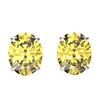 Image 1 : 5 ctw Citrine Designer Stud Earrings 18k White Gold - REF-24A8N