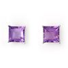 Image 1 : 2.0 ctw Amethyst Earrings 14k White Gold - REF-10H2R