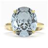 Image 1 : 9 ctw Sky Blue Topaz Designer Engagment Ring 18k Yellow Gold - REF-40M2G