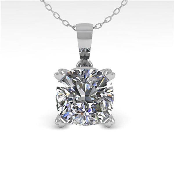 0.50 ctw VS/SI Cushion Diamond Designer Necklace 14k Rose Gold - REF-57X9A