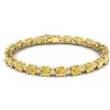 Image 1 : 25.8 ctw Citrine & VS/SI Diamond Eternity Bracelet 10k Yellow Gold - REF-118R4K
