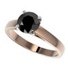 Image 1 : 1.50 ctw Fancy Black Diamond Solitaire Engagment Ring 10k Rose Gold - REF-35M6G