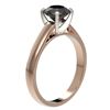 Image 3 : 1.50 ctw Fancy Black Diamond Solitaire Engagment Ring 10k Rose Gold - REF-35M6G