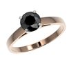 Image 2 : 1.08 ctw Fancy Black Diamond Solitaire Engagment Ring 10k Rose Gold - REF-23M9G