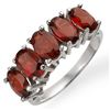 Image 1 : 3.0 ctw Garnet Ring 10k White Gold - REF-12N3F