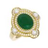 Image 3 : 4.78 ctw Emerald & Diamond Ring 18K Yellow Gold - REF-161Y8X