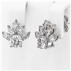 Image 3 : 1.75 ctw Cushion Cut Diamond Designer Earrings 18K White Gold - REF-168Y8X