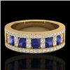 Image 1 : 1.75 ctw Tanzanite & Micro Pave VS/SI Diamond Ring 10k Yellow Gold - REF-48M5G