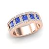 Image 2 : 1.75 ctw Tanzanite & Micro Pave VS/SI Diamond Ring 10k Rose Gold - REF-48G5W