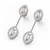 Image 1 : 2 ctw Diamond Designer Earrings 18K White Gold - REF-241K5Y