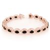 Image 1 : 12.0 ctw Blue Sapphire Bracelet 10k Rose Gold - REF-118W2H