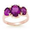 Image 1 : 6.15 ctw Amethyst Ring 10k Rose Gold - REF-23K6Y
