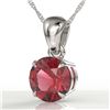 Image 1 : 2 ctw Pink Tourmaline Designer Necklace 18k White Gold - REF-34K3Y