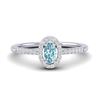 Image 1 : 0.50 ctw TOPAZ & Micro Pave VS/SI Diamond Ring 18k White Gold - REF-23K5Y