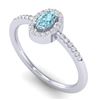 Image 2 : 0.50 ctw TOPAZ & Micro Pave VS/SI Diamond Ring 18k White Gold - REF-23K5Y