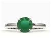 Image 1 : 2 ctw Emerald Designer Engagment Ring 18k White Gold - REF-25H6R