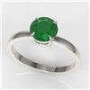 Image 2 : 2 ctw Emerald Designer Engagment Ring 18k White Gold - REF-25H6R
