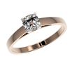 Image 2 : 0.50 ctw Certified VS/SI Quality Cushion Cut Diamond Ring 10k Rose Gold - REF-60Y3X