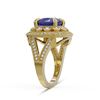 Image 3 : 6.47 ctw Certified Sapphire & Diamond Victorian Ring 14K Yellow Gold - REF-158A2N