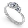 Image 1 : 1 ctw Past Present Future VS/SI Diamond Ring Martini 18k White Gold - REF-133M5G