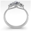 Image 2 : 1 ctw Past Present Future VS/SI Diamond Ring Martini 18k White Gold - REF-133M5G