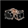 Image 3 : 1.50 ctw Fancy Black Diamond Solitaire Stud Earrings 10k Rose Gold - REF-31G3W