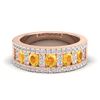 Image 1 : 2 ctw Citrine & Micro VS/SI Diamond Ring 10k Rose Gold - REF-47R9K