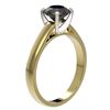 Image 3 : 1.50 ctw Fancy Black Diamond Solitaire Engagment Ring 10k Yellow Gold - REF-35R6K