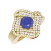 Image 3 : 3.42 ctw Sapphire & Diamond Ring 18K Yellow Gold - REF-169H6R