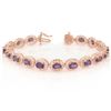 Image 1 : 18.0 ctw Tanzanite Bracelet 14k Rose Gold - REF-123F6M