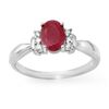 Image 1 : 1.35 ctw Ruby & Diamond Ring 18k White Gold - REF-24H3R