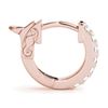 Image 3 : 0.25 ctw Diamond VS/SI Hoop Earrings 14k Rose Gold - REF-24X5A