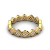 Image 2 : 0.42 ctw Eternity Micro Pave VS/SI Diamond Ring Designer 18k Yellow Gold - REF-36K6Y
