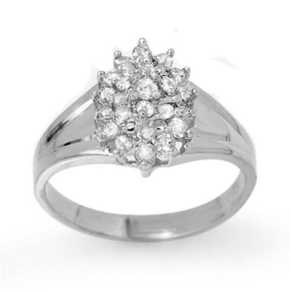0.25 ctw Certified VS/SI Diamond Ring 14k White Gold - REF-24X3A