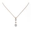 Image 2 : 1.16 ctw Heart Diamond Designer Necklace 18K Rose Gold - REF-214W9H