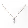 Image 2 : 1.4 ctw Marquise Cut Diamond Designer Necklace 18K Rose Gold - REF-181A2N
