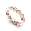 Image 1 : 0.42 ctw Eternity Micro Pave VS/SI Diamond Ring Designer 14k Rose Gold - REF-32N8F