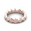 Image 2 : 0.42 ctw Eternity Micro Pave VS/SI Diamond Ring Designer 14k Rose Gold - REF-32N8F