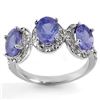 Image 1 : 3.08 ctw Tanzanite & Diamond Ring 10k White Gold - REF-30X2A