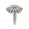 Image 2 : 2.83 ctw Morganite & Diamond Ring 18K White Gold - REF-176G9W