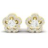 Image 1 : 0.50 ctw Micro Pave VS/SI Diamond Certified Earrings 10k Yellow Gold - REF-34M3G