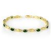 Image 1 : 2.70 ctw Emerald Bracelet 10k Yellow Gold - REF-34H3R