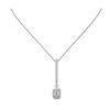 Image 2 : 1.3 ctw Emerald Cut Diamond Designer Necklace 18K White Gold - REF-208N8F