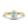 Image 1 : 0.50 ctw TOPAZ & Micro Pave VS/SI Diamond Ring 18k Yellow Gold - REF-23X5A