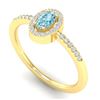 Image 2 : 0.50 ctw TOPAZ & Micro Pave VS/SI Diamond Ring 18k Yellow Gold - REF-23X5A