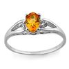 Image 1 : 0.77 ctw Yellow Sapphire & Diamond Ring 10k White Gold - REF-13W2H