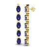 Image 2 : 10.36 ctw Tanzanite & VS/SI Certified Diamond Earrings 10k Yellow Gold - REF-102F2M