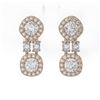 Image 2 : 2 ctw Cushion & Marquise Cut Diamond Earrings 18K Rose Gold - REF-258M9G