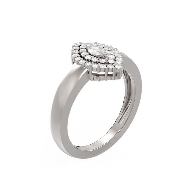 0.65 ctw Diamond Ring 18K White Gold - REF-110Y8X